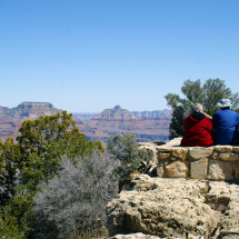 Woman resting at the grad canyon